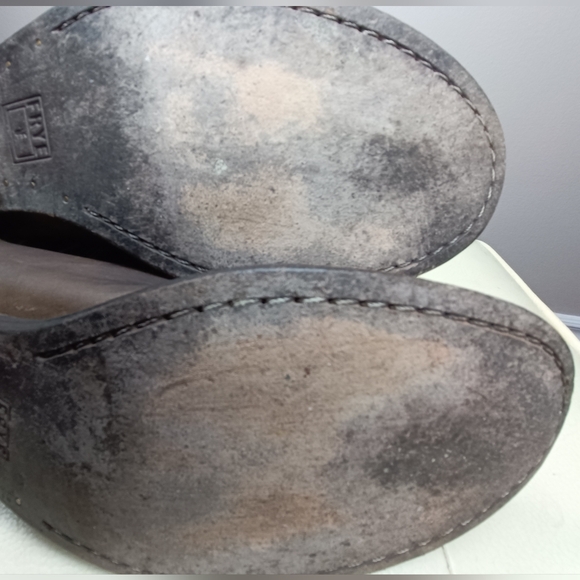 Frye Melissa Brown Leather Pull-on Knee High Cowboy Boots Size 8.5 B - Picture 11 of 14